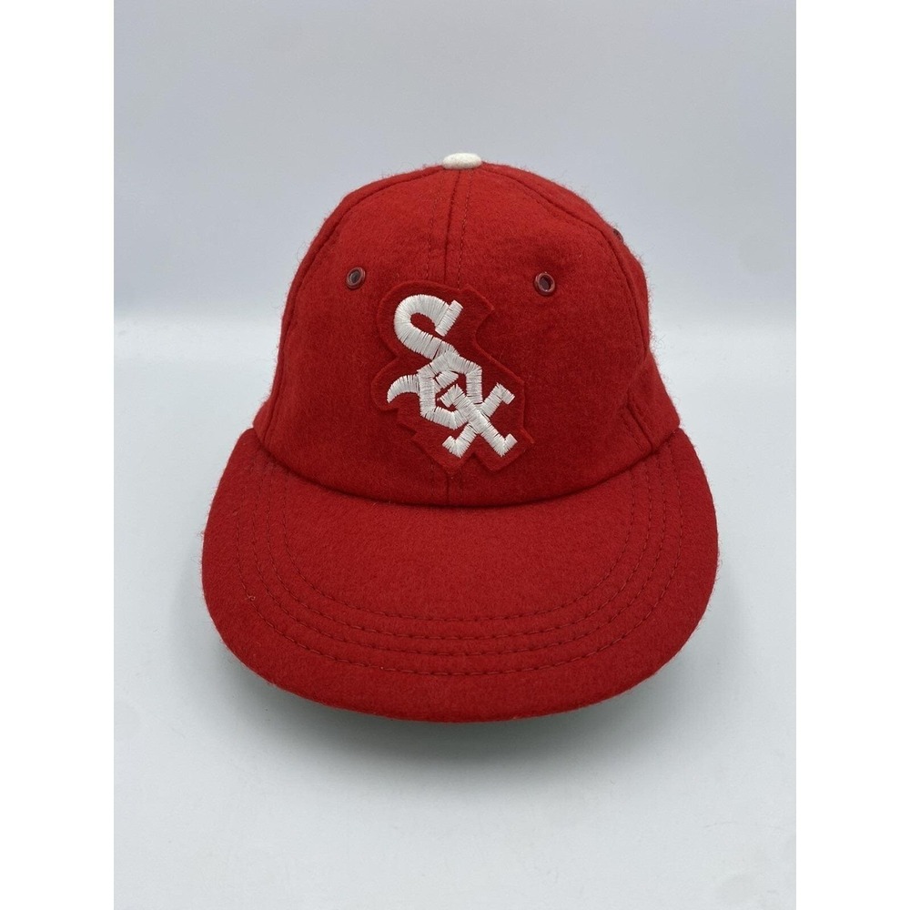 Vintage 50s/60s Chicago Sox Red Wool Cap Hat Felt MLB Sz Small Union Made